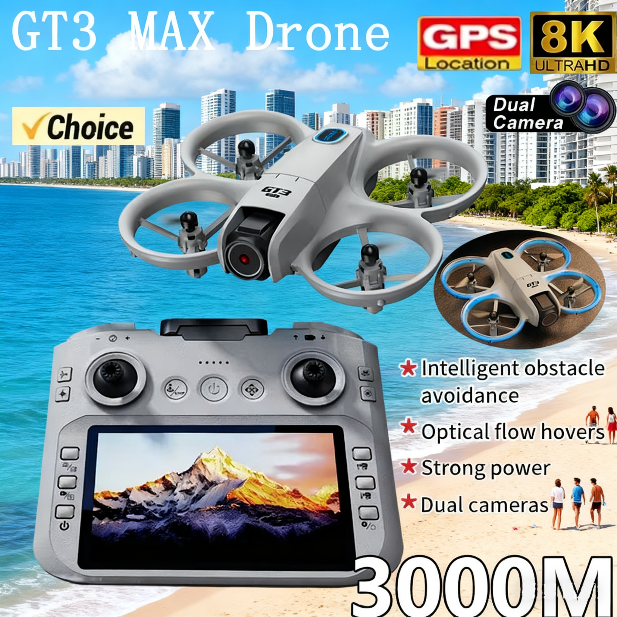 Drone Battery Balance Charger - NEW GT3 Drone with HD Dual