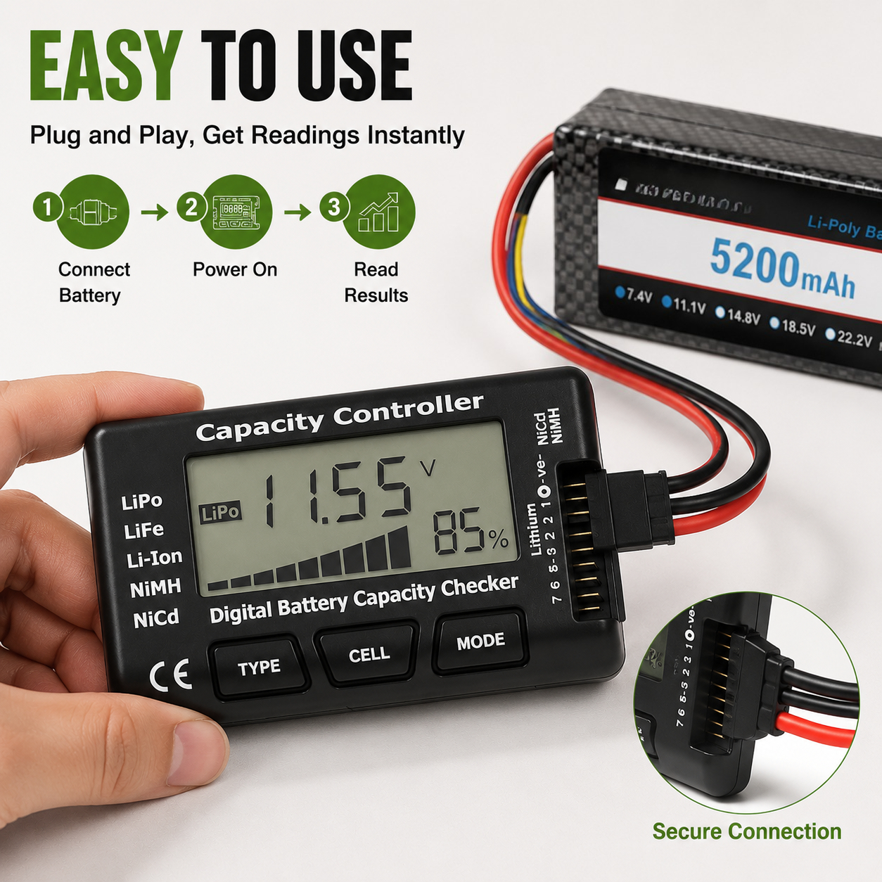 Digital Battery Capacity and V - Drone Battery Voltage Checker recensie en prijs