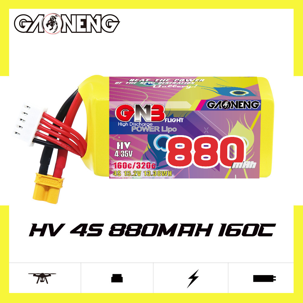 GNB 4S 880mAh 15.2V 160C/320C  - Drone Battery Connector recensie en prijs