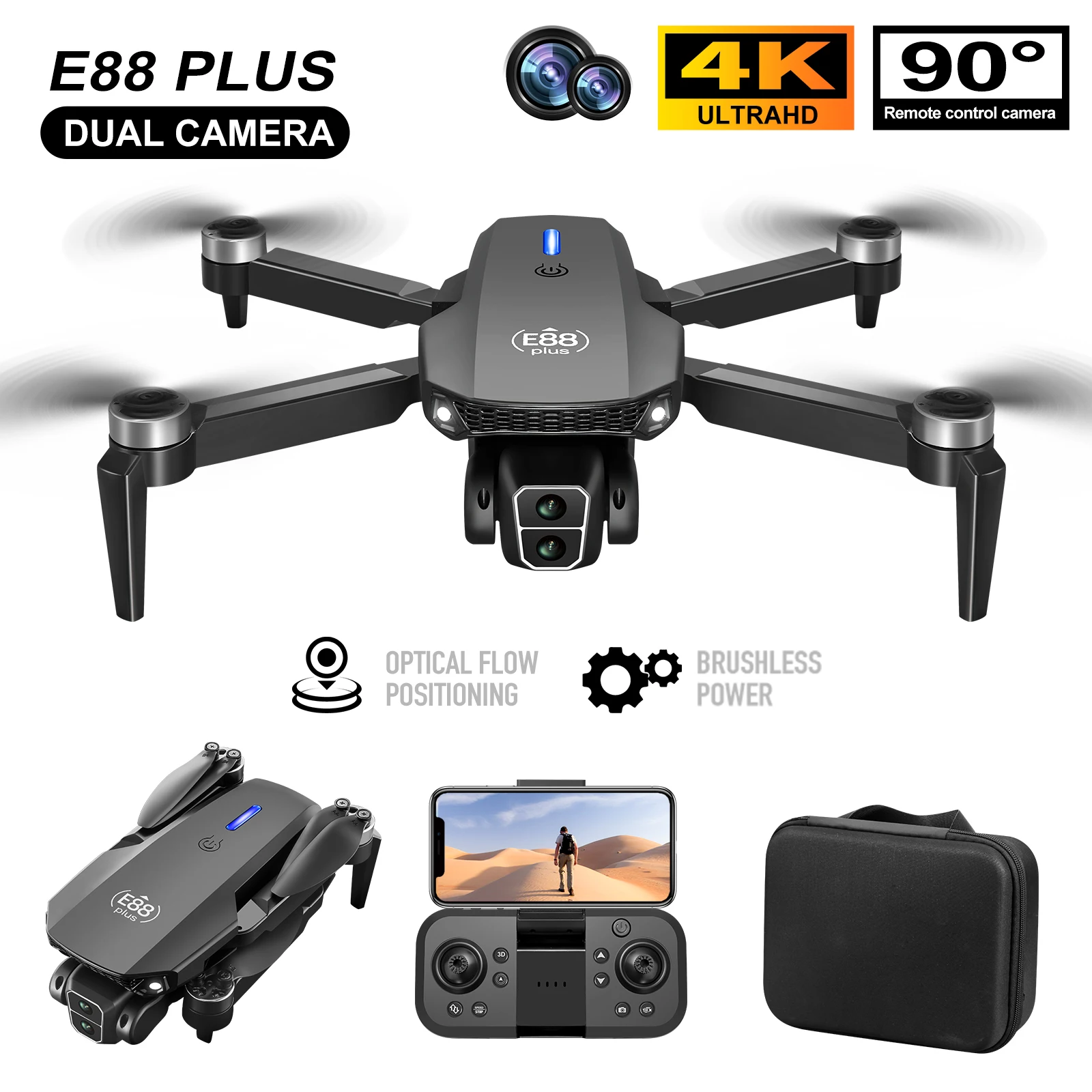 New E88 Plus Quadcopter Drone: - Drone Battery Box recensie en prijs