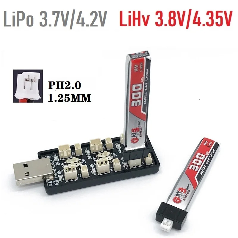 6CH USB 1S LiPo/LiHv 3.7V/4.2V - Drone Battery Balance Charger recensie en prijs