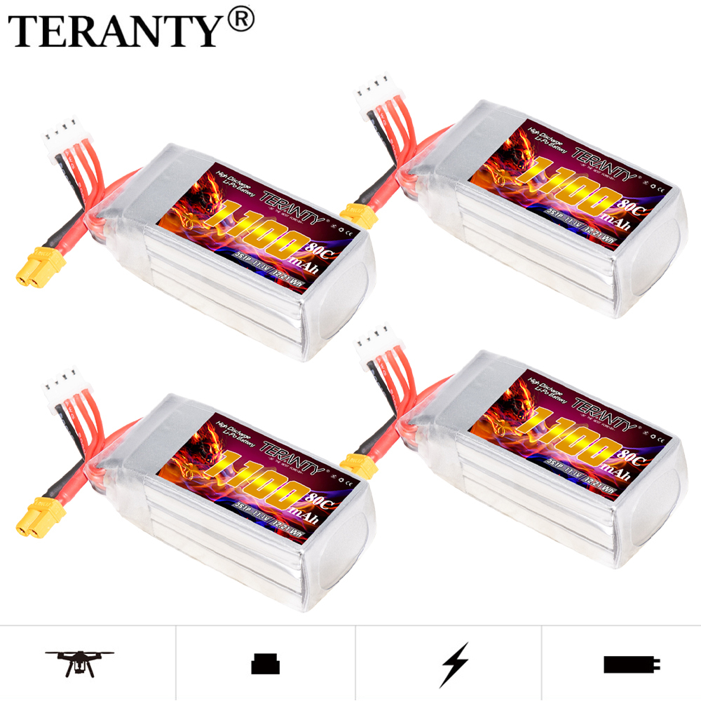 TERANTY 3S 11.1V 1100mAh 80C/1 - Drone Battery 3S recensie en prijs