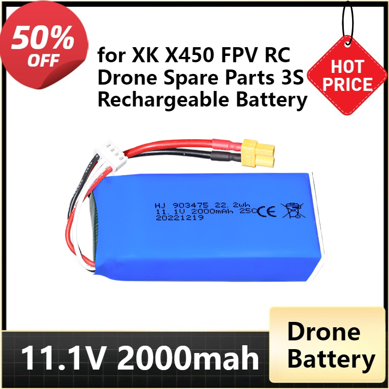 XT30 Plug 11.1v 2000mAh Lipo B - Drone Battery 3S recensie en prijs