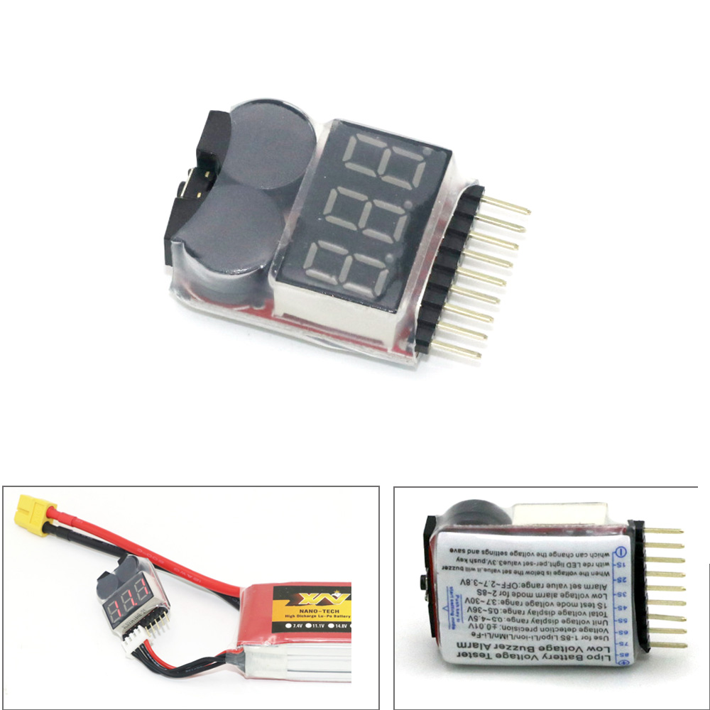 Lipo Battery Voltage Tester vo - Drone Battery Alarm recensie en prijs