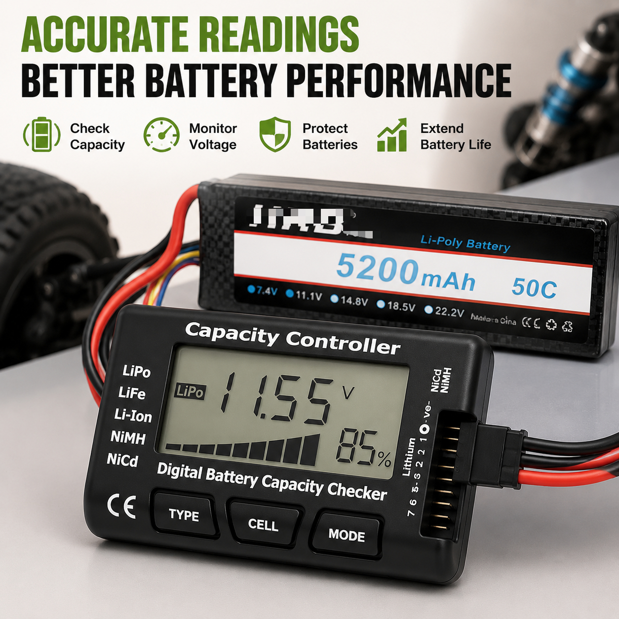 RC Cellmeter 7 Digital Battery - Drone Battery Voltage Checker recensie en prijs