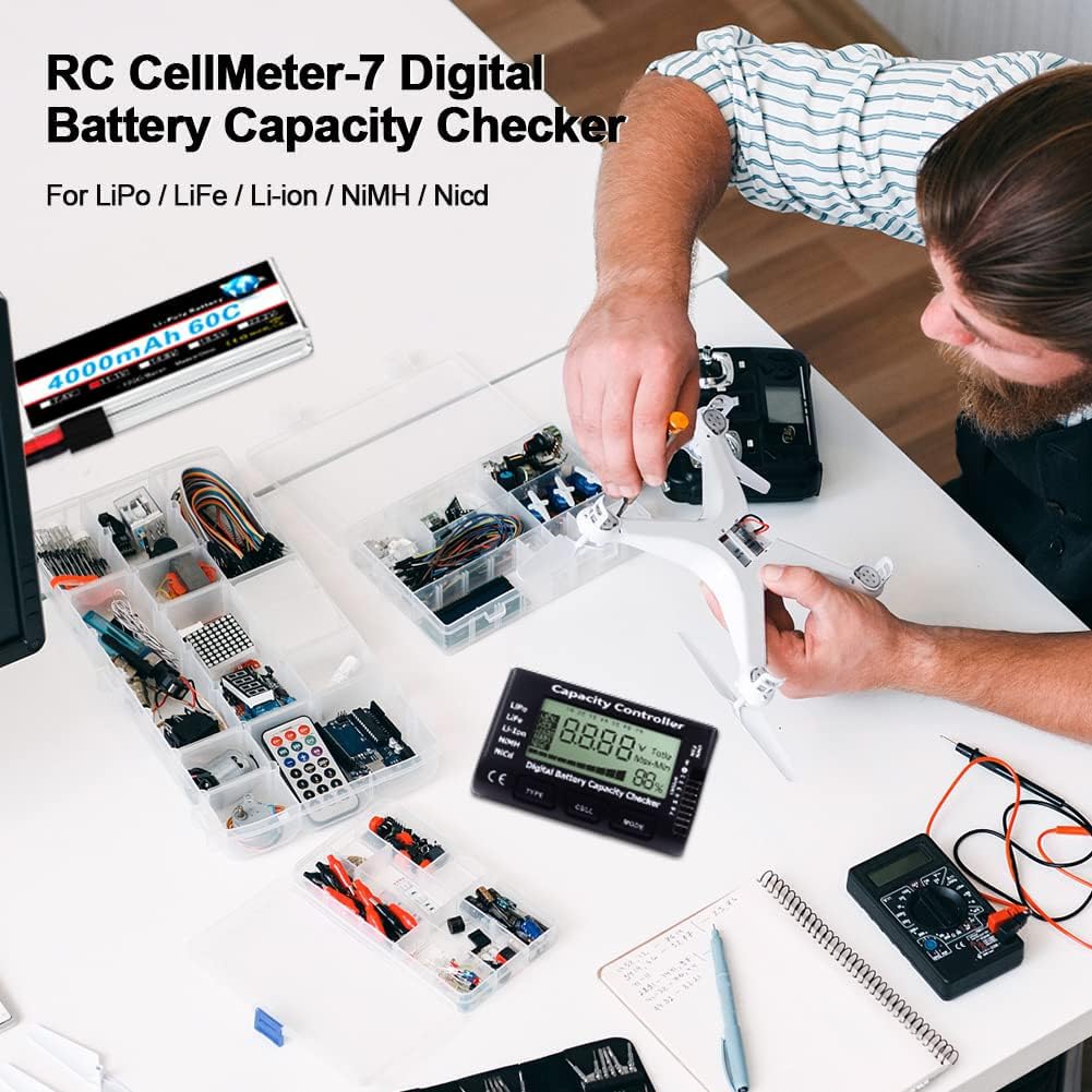 RC Cellmeter 7 Digital Battery - Drone Battery Voltage Checker recensie en prijs