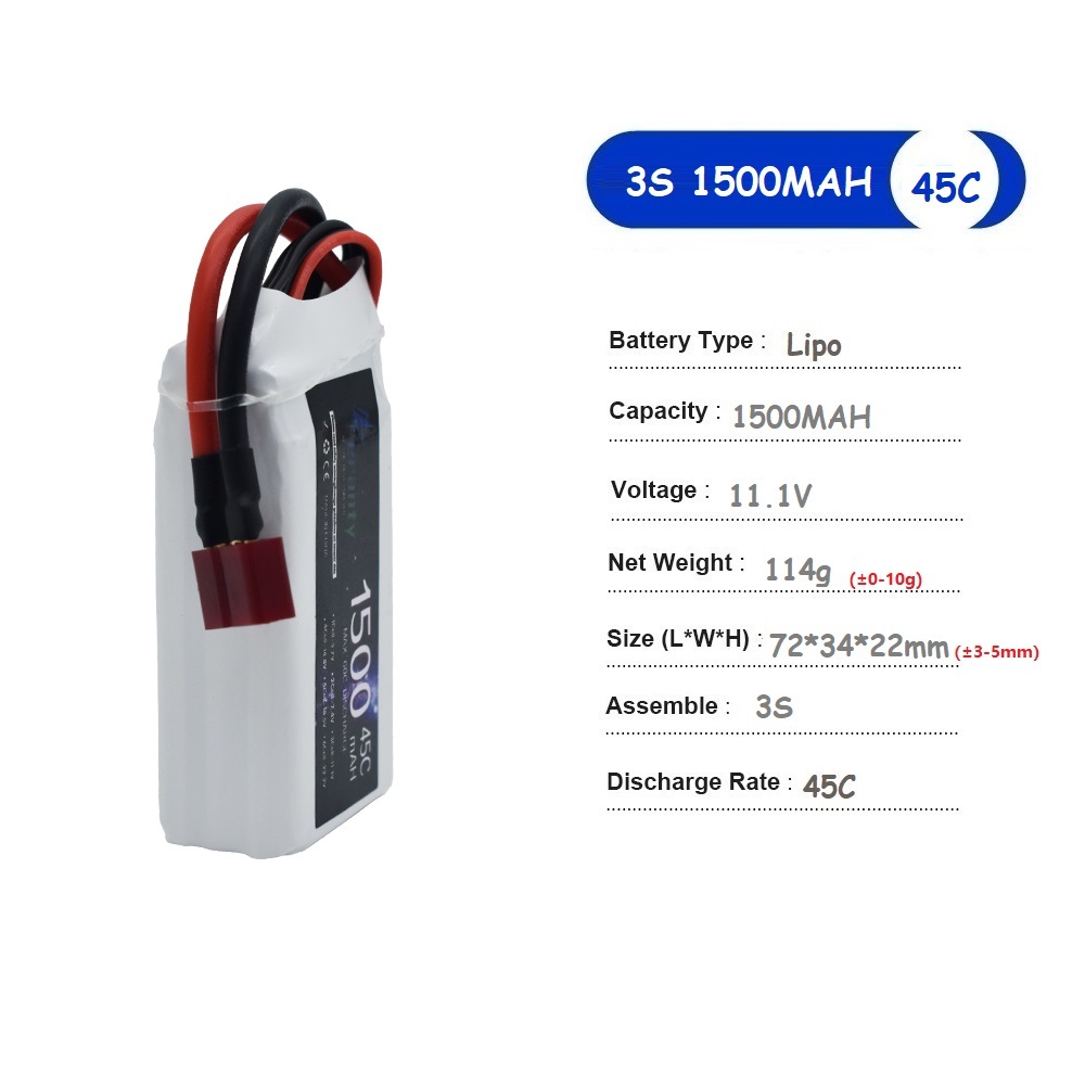 11.1V LiPo Battery 3S 1500mah  - Drone Battery 3S recensie en prijs