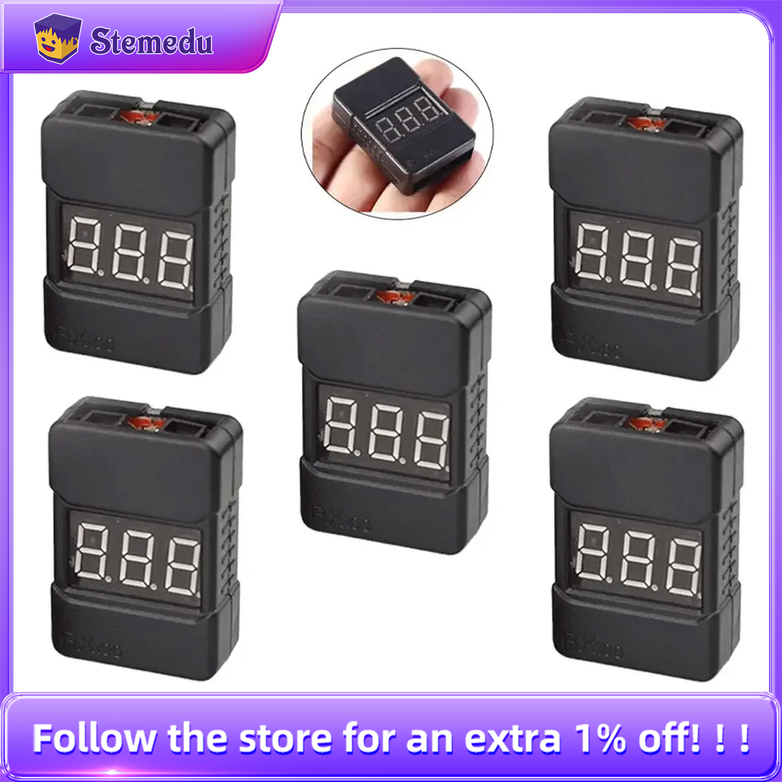 BX100 1-8S Lipo Battery Voltag - Drone Battery Alarm recensie en prijs