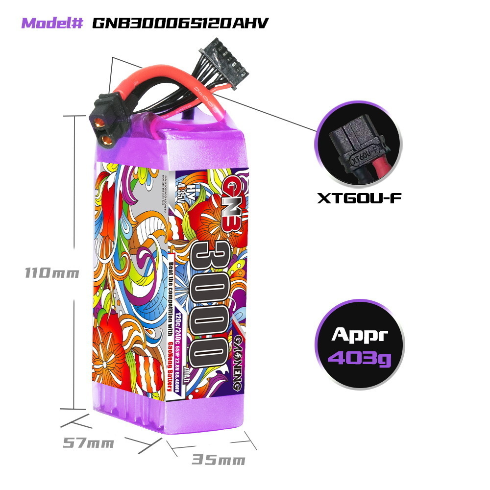 GNB Lipo Battery 6S 22.8V 3000 - Drone Battery 6S recensie en prijs
