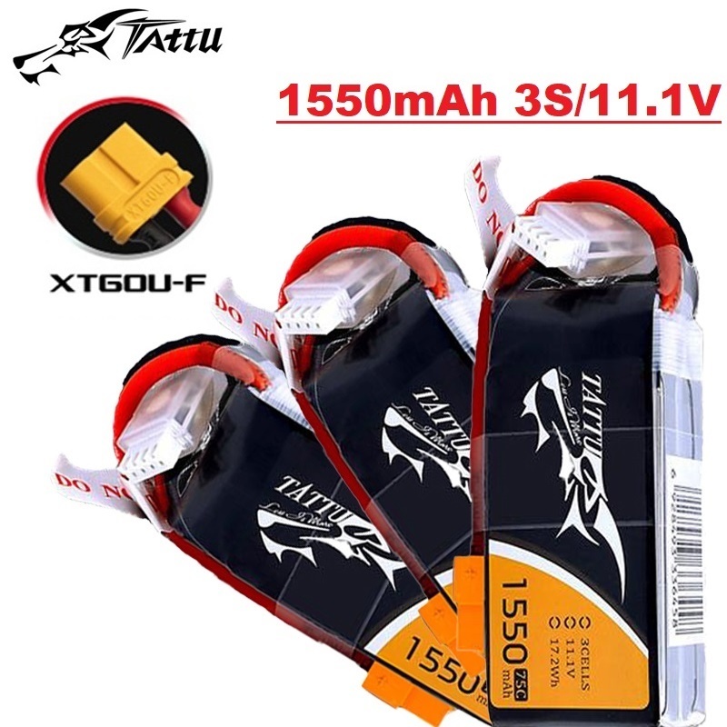 TATTU 3S 11.1V 1550mAh 75C LiP - Drone Battery 3S recensie en prijs